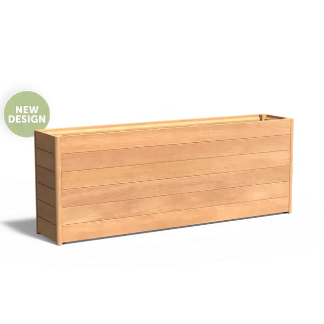 Hardhout PlantenbakkenCARREZ met bodem (new design)2000 x 400 x 750 mm | Bespaar meer