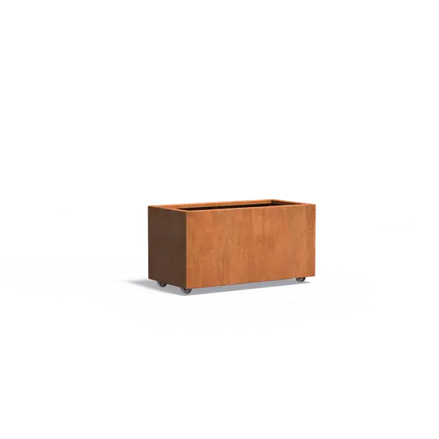 Dagdeal - Cortenstaal PlantenbakkenCARREZ Met wielen1000 x 500 x 500 mm