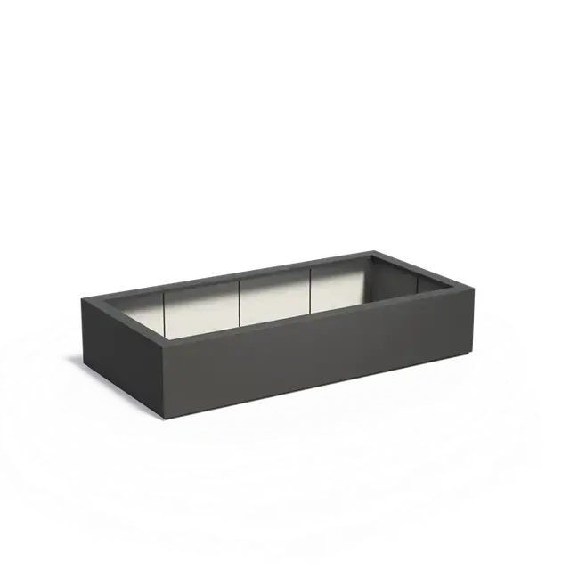 Populair | Polyester PlantenbakkenCARREZ met bodem2000 x 1000 x 400 mm