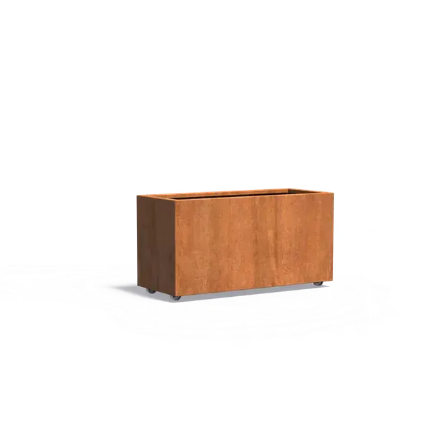 Cortenstaal PlantenbakkenCARREZ Met wielen1200 x 500 x 600 mm | Nieuw