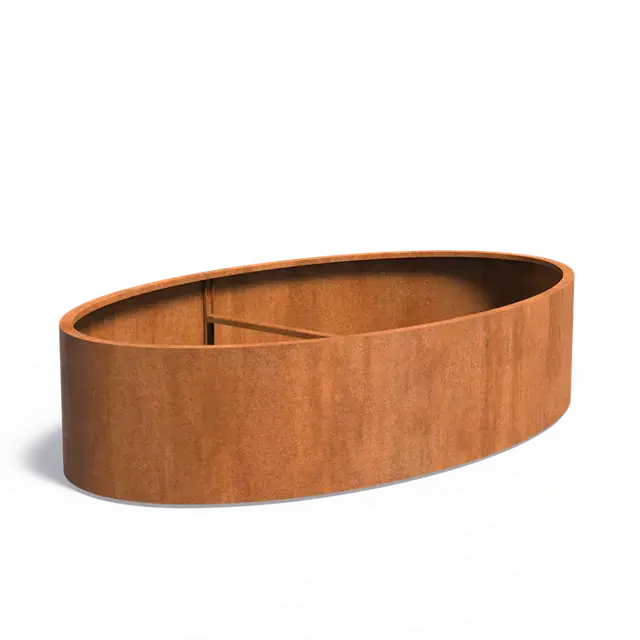 Cortenstaal PlantenbakkenELLIPSE met bodem2800 x 1600 x 600 mm | Topproduct