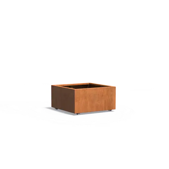 Cortenstaal PlantenbakkenCARREZ Met wielen800 x 800 x 400 mm | Makkelijk bestellen