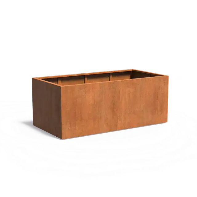 Cortenstaal PlantenbakkenCARREZ met bodem2000 x 1000 x 800 mm | Direct beschikbaar