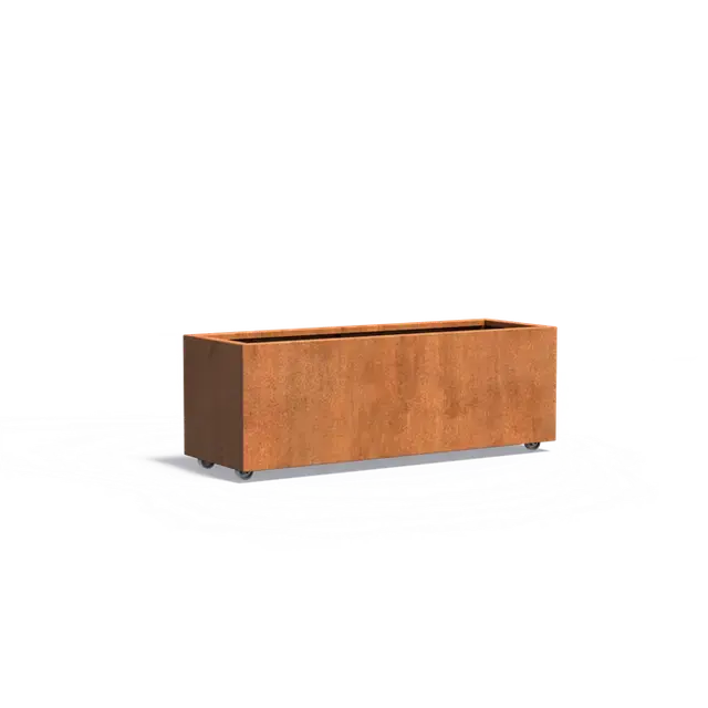 Snelle verzending - Cortenstaal PlantenbakkenCARREZ Met wielen1500 x 500 x 500 mm