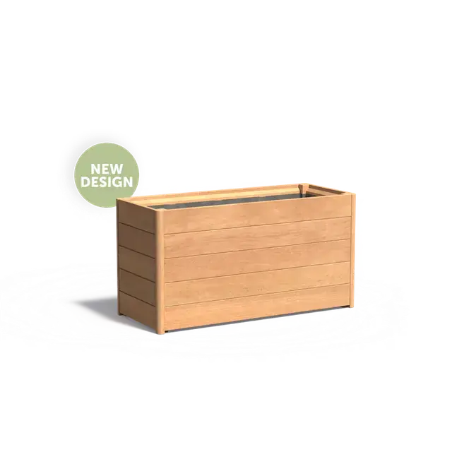 Hardhout PlantenbakkenCARREZ met bodem (new design)1200 x 500 x 627 mm | Bestel nu