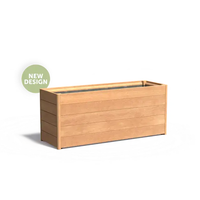 Direct van de fabrikant - Hardhout PlantenbakkenCARREZ met bodem (new design)1500 x 500 x 627 mm