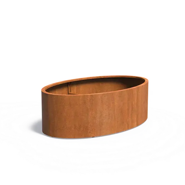 Cortenstaal PlantenbakkenELLIPSE met bodem2000 x 1200 x 600 mm | Koopje