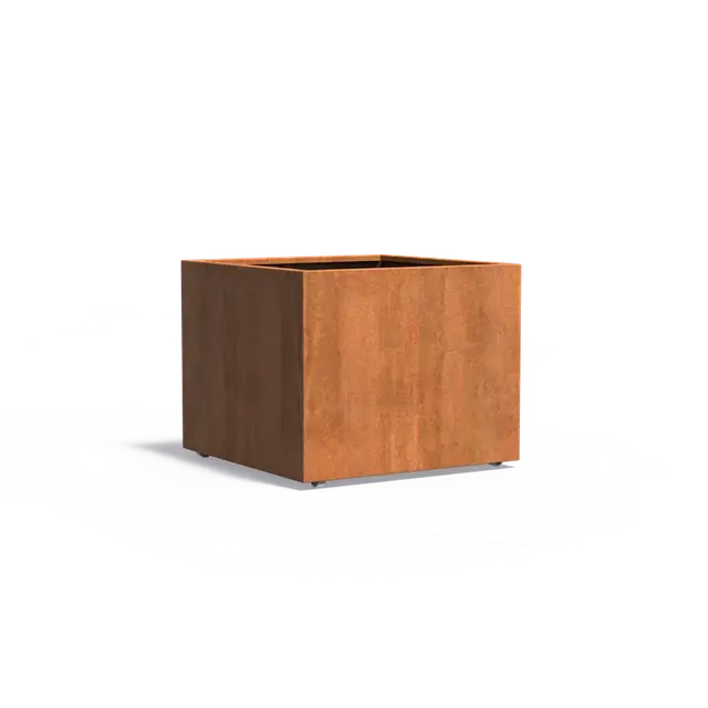 Populair bij klanten - Cortenstaal PlantenbakkenCARREZ Met wielen1000 x 1000 x 800 mm