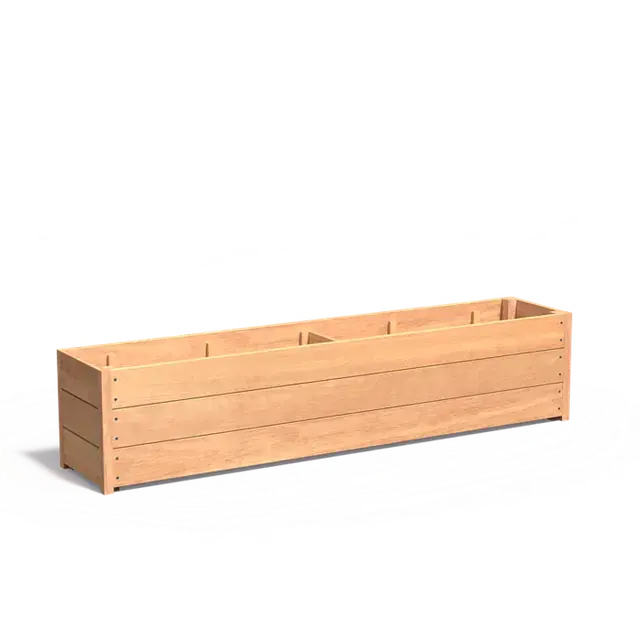 Hardhout PlantenbakkenCARREZ met bodem2000 x 400 x 435 mm - Erg populair