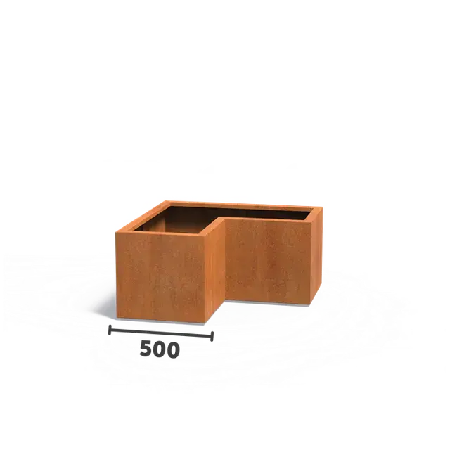 Speciale deal - Cortenstaal PlantenbakkenCARREZ L-vorm1000 x 1000 x 500 mm