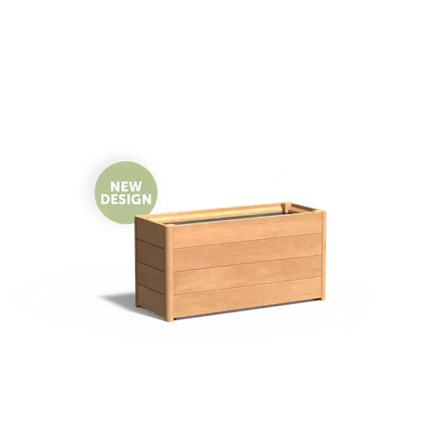 Klantfavoriet | Hardhout PlantenbakkenCARREZ met bodem (new design)1000 x 400 x 505 mm