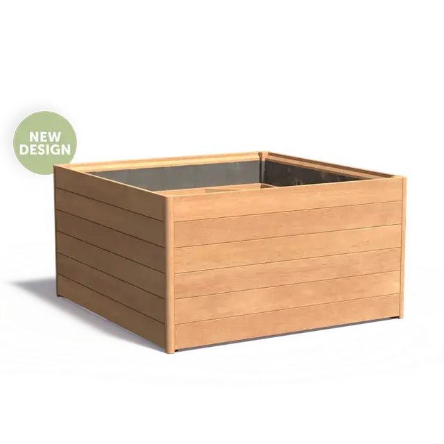 Laatste dagen | Hardhout PlantenbakkenCARREZ met bodem (new design)1400 x 1400 x 750 mm
