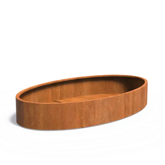Cortenstaal PlantenbakkenELLIPSE met bodem2800 x 1600 x 400 mm | Klantfavoriet