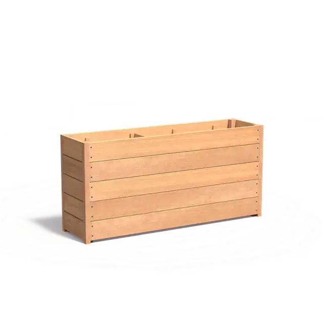Hardhout PlantenbakkenCARREZ met bodem1500 x 400 x 713 mm - Actieprijs