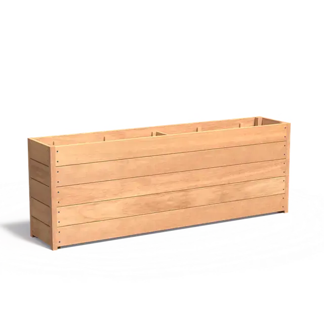 Hardhout PlantenbakkenCARREZ met bodem2000 x 400 x 713 mm | Nog maar een paar beschikbaar