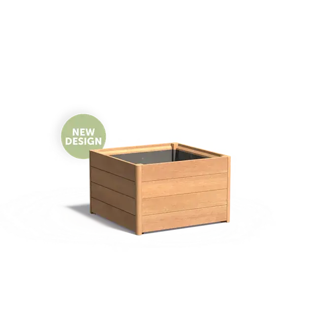 Hardhout PlantenbakkenCARREZ met bodem (new design)800 x 800 x 505 mm | Lage prijs