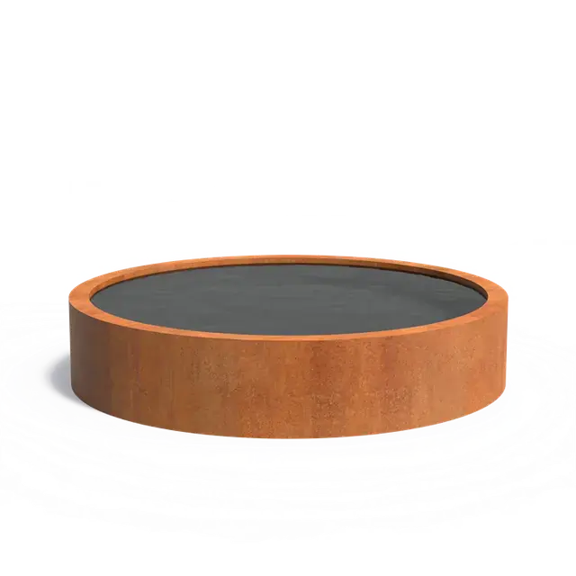 Nieuw product - Cortenstaal WaterelementenVijvers rond2000 x 400 mm