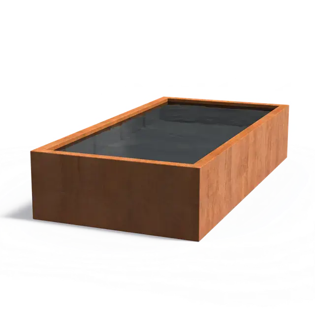 Nog maar een paar beschikbaar - Cortenstaal WaterelementenVijvers standaard3000 x 1500 x 600 mm