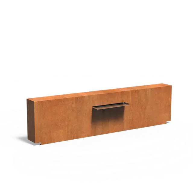 Goed beoordeeld - Cortenstaal WaterelementenVijvermuren vast2500 x 250 x 600 mm
