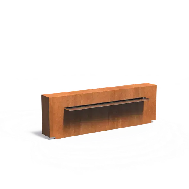Direct leverbaar | Cortenstaal WaterelementenVijvermuren vast2000 x 250 x 600 mm