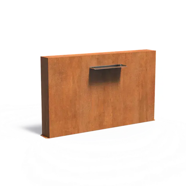 Tijdelijke actie | Cortenstaal WaterelementenVijvermuren vrijstaand2000 x 250 x 1200 mm