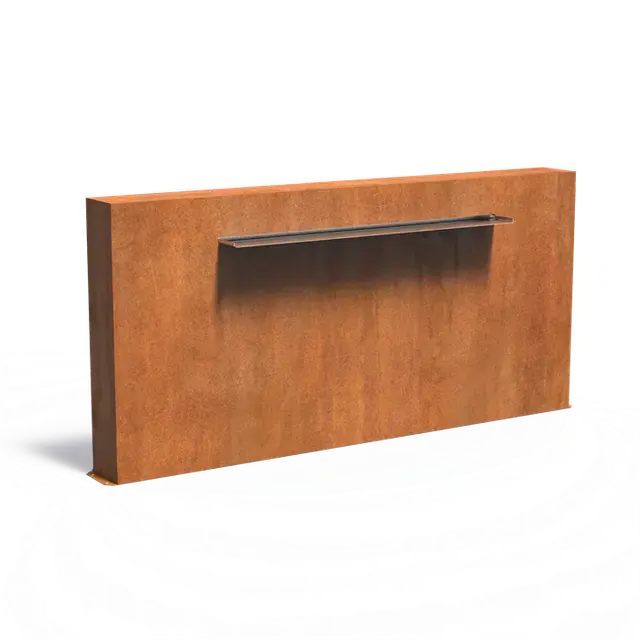 Topproduct - Cortenstaal WaterelementenVijvermuren vrijstaand2500 x 250 x 1200 mm