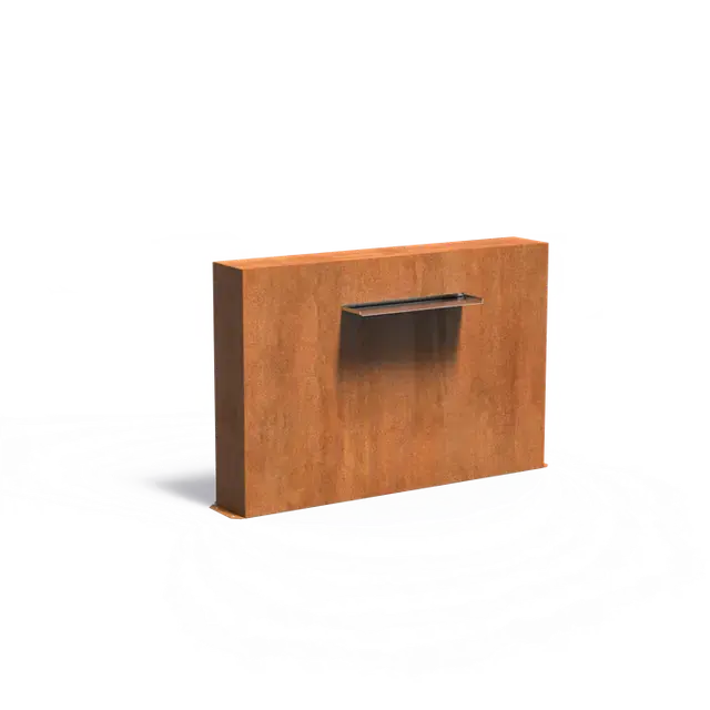 Direct van de fabrikant | Cortenstaal WaterelementenVijvermuren vrijstaand1500 x 250 x 1000 mm