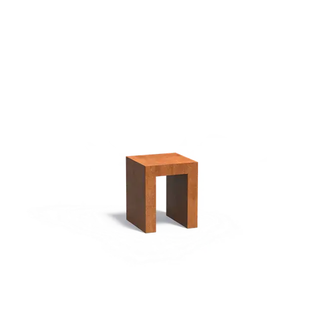 Uitverkoop - Cortenstaal SokkelsU-Sokkel500 x 500 x 600 mm