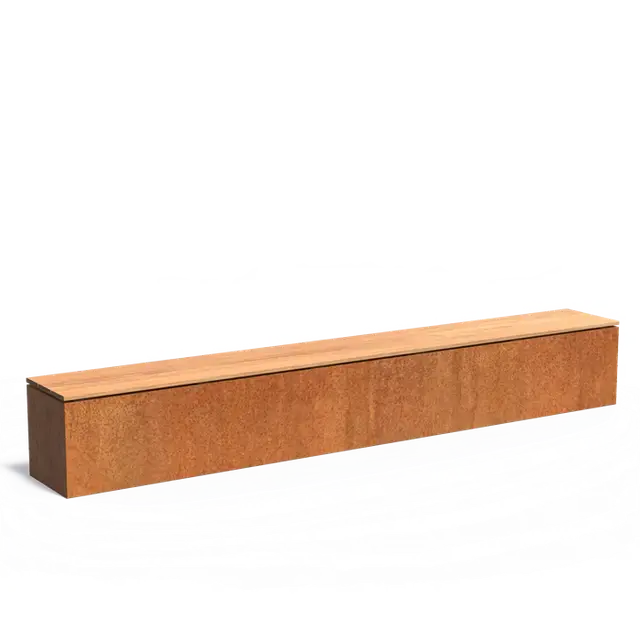 Erg populair - Cortenstaal SokkelsSokkel met zitting3000 x 400 x 430 mm