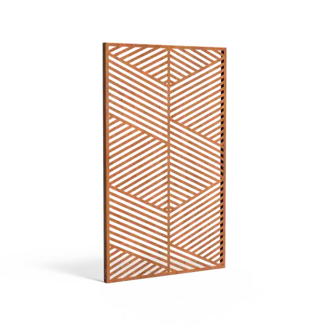Cortenstaal PanelenPaneel Geometric1100 x 50 x 1800 mm | Klantfavoriet