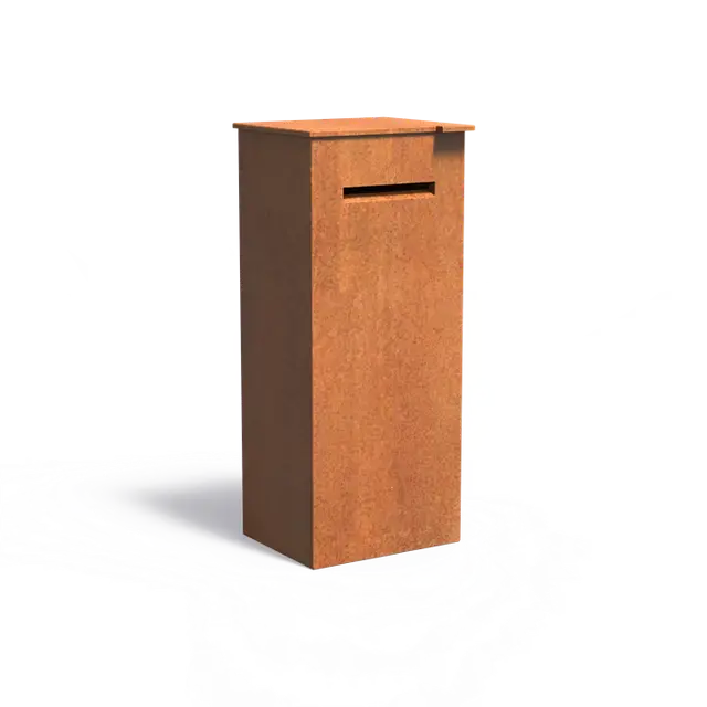 Cortenstaal Staande brievenbussenCASE514 x 454 x 1200 mm | Koop vandaag