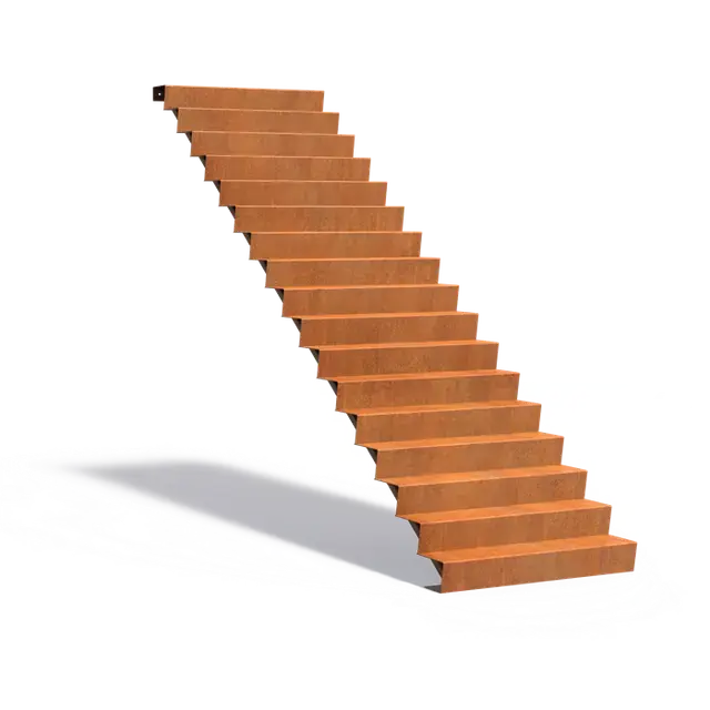 Wees er snel bij - Cortenstaal TrappenTrappen1250 x 4080 x 2890 mm