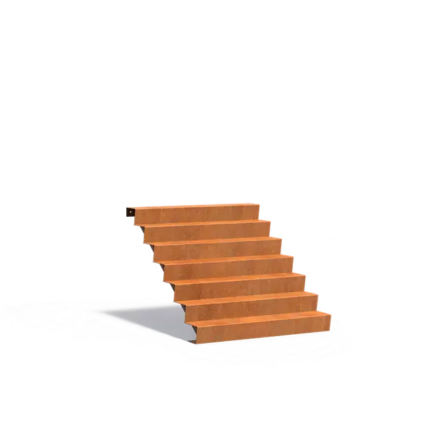 Rechtstreeks uit de fabriek - Cortenstaal TrappenTrappen1500 x 1680 x 1190 mm