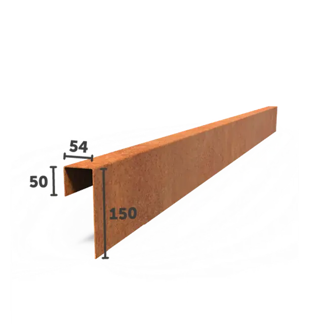 Direct bestellen | Cortenstaal KantopsluitingenOverzetprofiel recht2300 x 54 x 150 mm