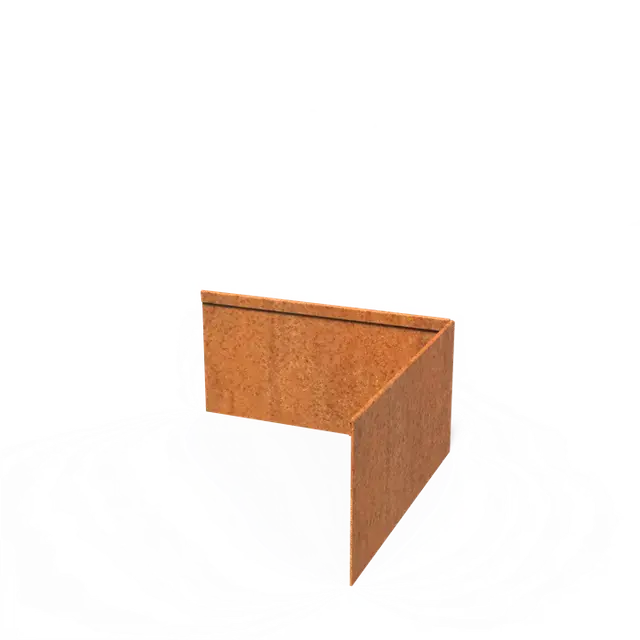 Cortenstaal KantopsluitingenKantopsluiting hoek geplette bovenrand300 x 300 x 150 mm | Rechtstreeks van de fabrikant