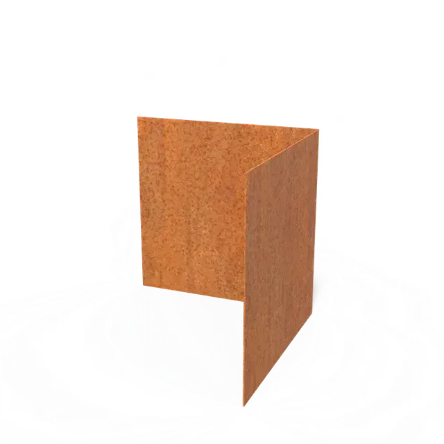 Cortenstaal KantopsluitingenKantopsluiting hoek rechte bovenrand300 x 300 x 290 mm - Mis het niet