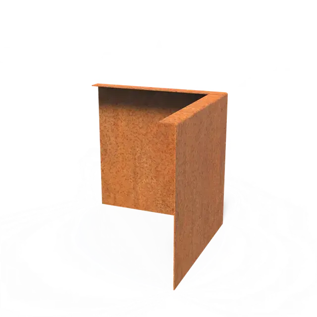 Cortenstaal KantopsluitingenKantopsluiting hoek gezette bovenrand300 x 300 x 290 mm | Nieuw product