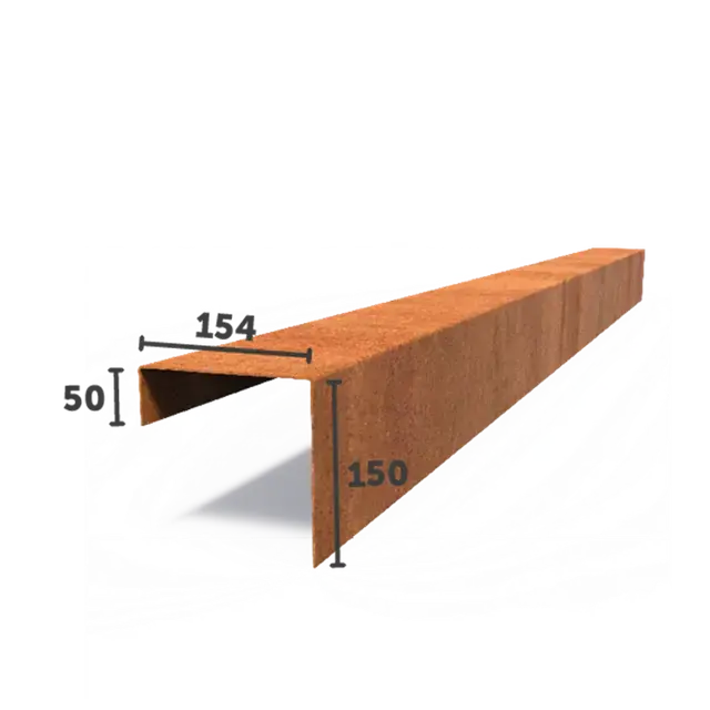 Koop vandaag | Cortenstaal KantopsluitingenOverzetprofiel recht2300 x 154 x 150 mm