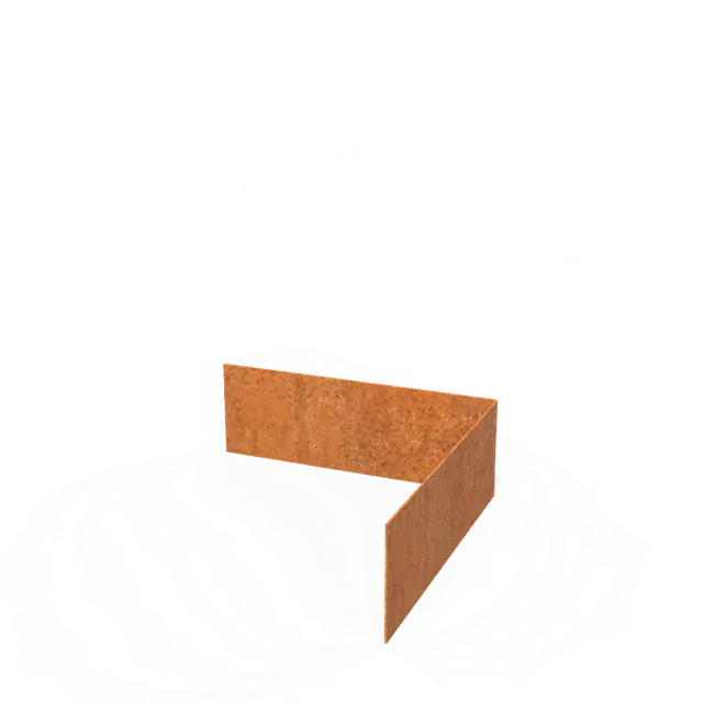 Cortenstaal KantopsluitingenKantopsluiting hoek rechte bovenrand300 x 300 x 100 mm - Professionele kwaliteit