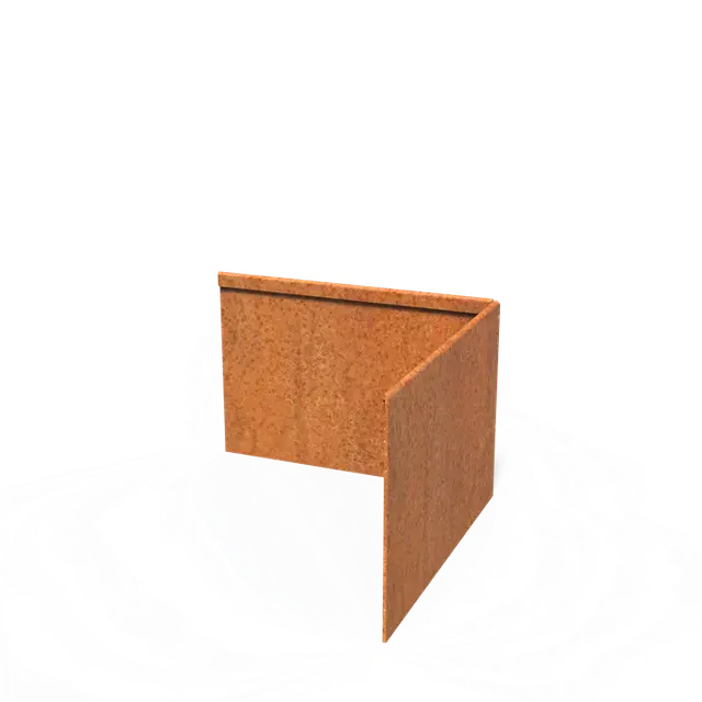Speciale deal | Cortenstaal KantopsluitingenKantopsluiting hoek geplette bovenrand300 x 300 x 200 mm