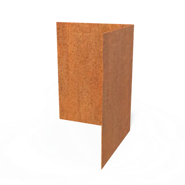 Cortenstaal KantopsluitingenKantopsluiting hoek rechte bovenrand300 x 300 x 390 mm - Snelle verzending
