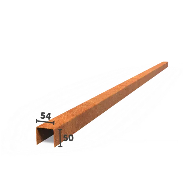 Shop nu - Cortenstaal KantopsluitingenOverzetprofiel recht2300 x 54 x 50 mm