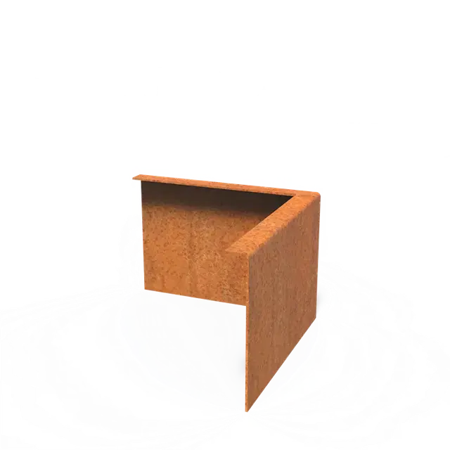 Nieuw binnengekomen - Cortenstaal KantopsluitingenKantopsluiting hoek gezette bovenrand300 x 300 x 200 mm