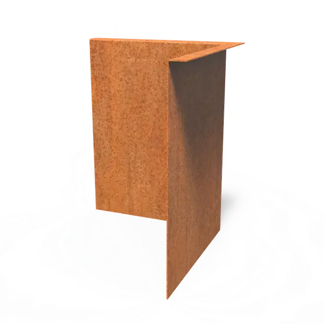 Cortenstaal KantopsluitingenKantopsluiting hoek gezette bovenrand300 x 300 x 390 mm | Alleen deze week