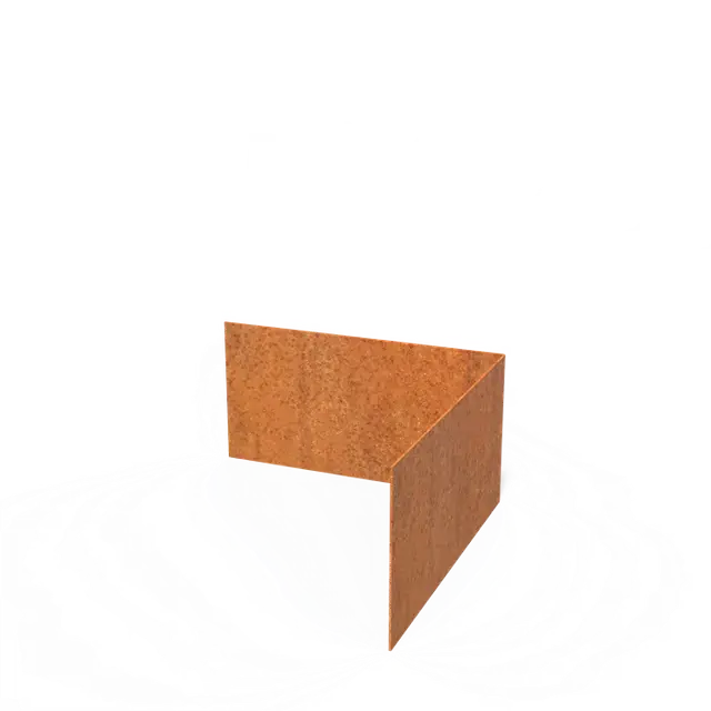 Cortenstaal KantopsluitingenKantopsluiting hoek rechte bovenrand300 x 300 x 150 mm - Eenvoudig retourneren