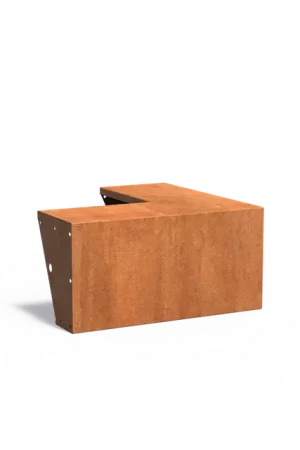 Zolang de voorraad strekt - Cortenstaal KeerwandenKeerwand 500 met brede bovenrand1000 x 1000 x 500 mm