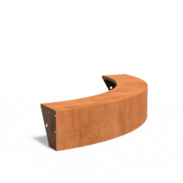 Hoge kwaliteit | Cortenstaal KeerwandenKeerwand 400 met brede bovenrand2000 x 2000 x 400 mm