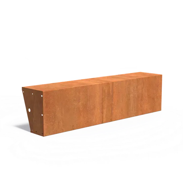 Nieuw gelanceerd | Cortenstaal KeerwandenKeerwand 500 met brede bovenrand2000 x 400 x 500 mm