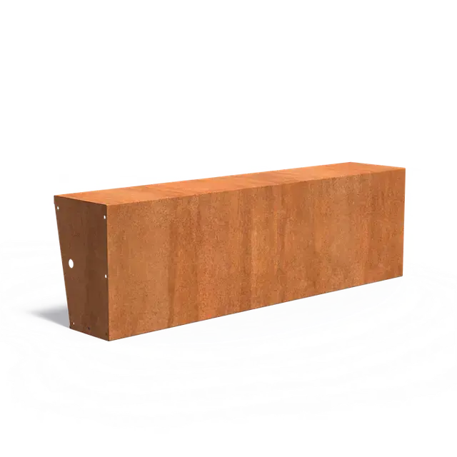 Cortenstaal KeerwandenKeerwand 600 met brede bovenrand2000 x 400 x 600 mm | Bestel vandaag