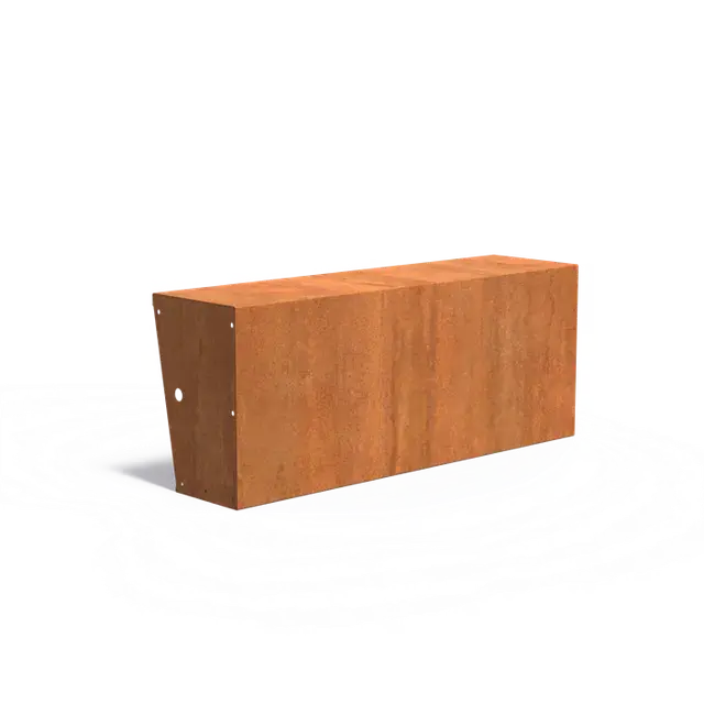 Extra voordeel | Cortenstaal KeerwandenKeerwand 600 met brede bovenrand1500 x 400 x 600 mm